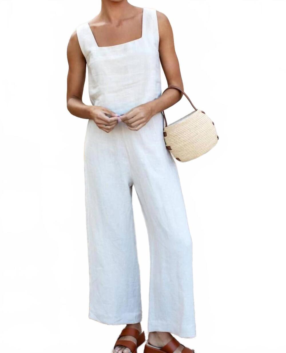 NEW EMERSON FRY roma pants in natural linen